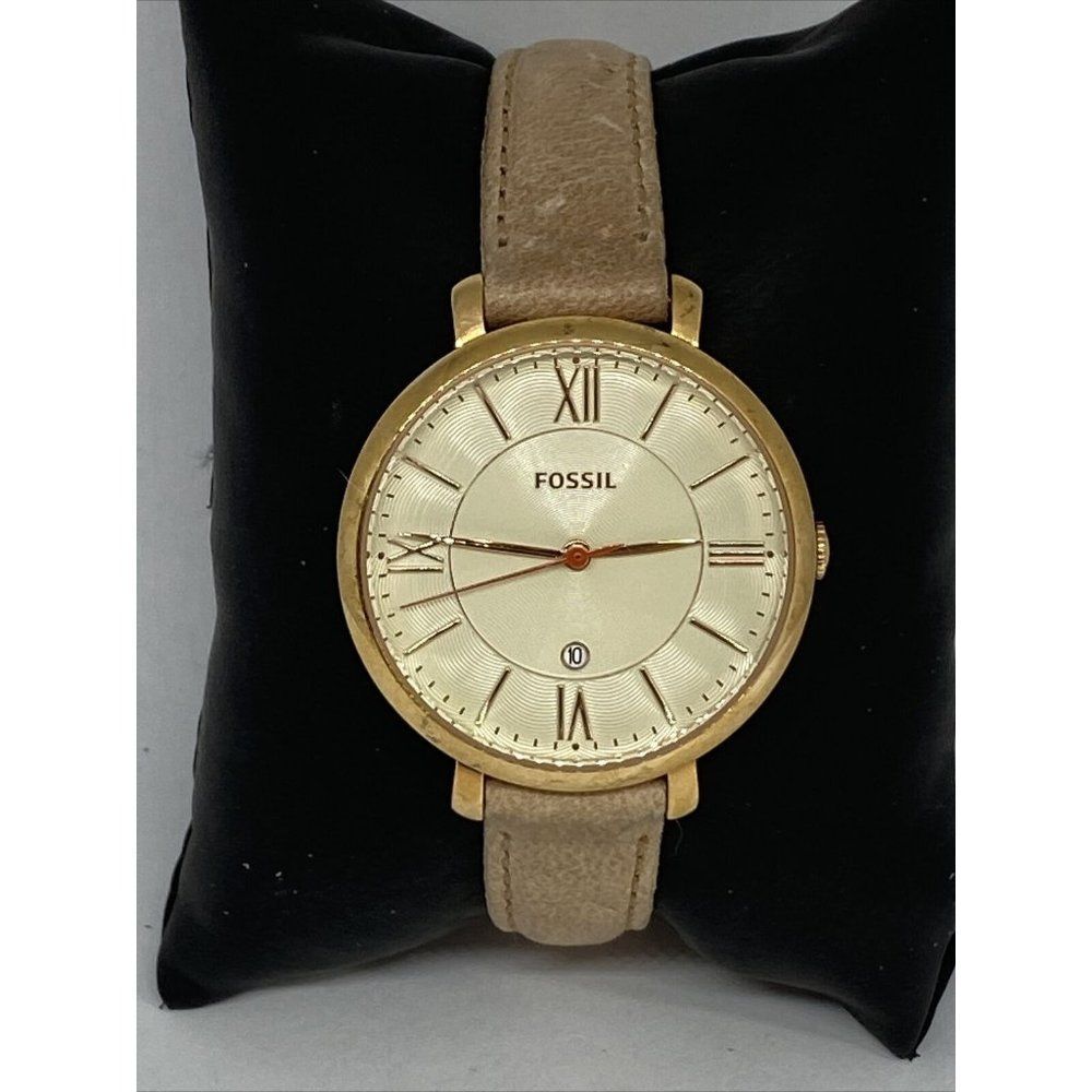 Fossil ES3487 Women's Sand Leather White Analog Di
